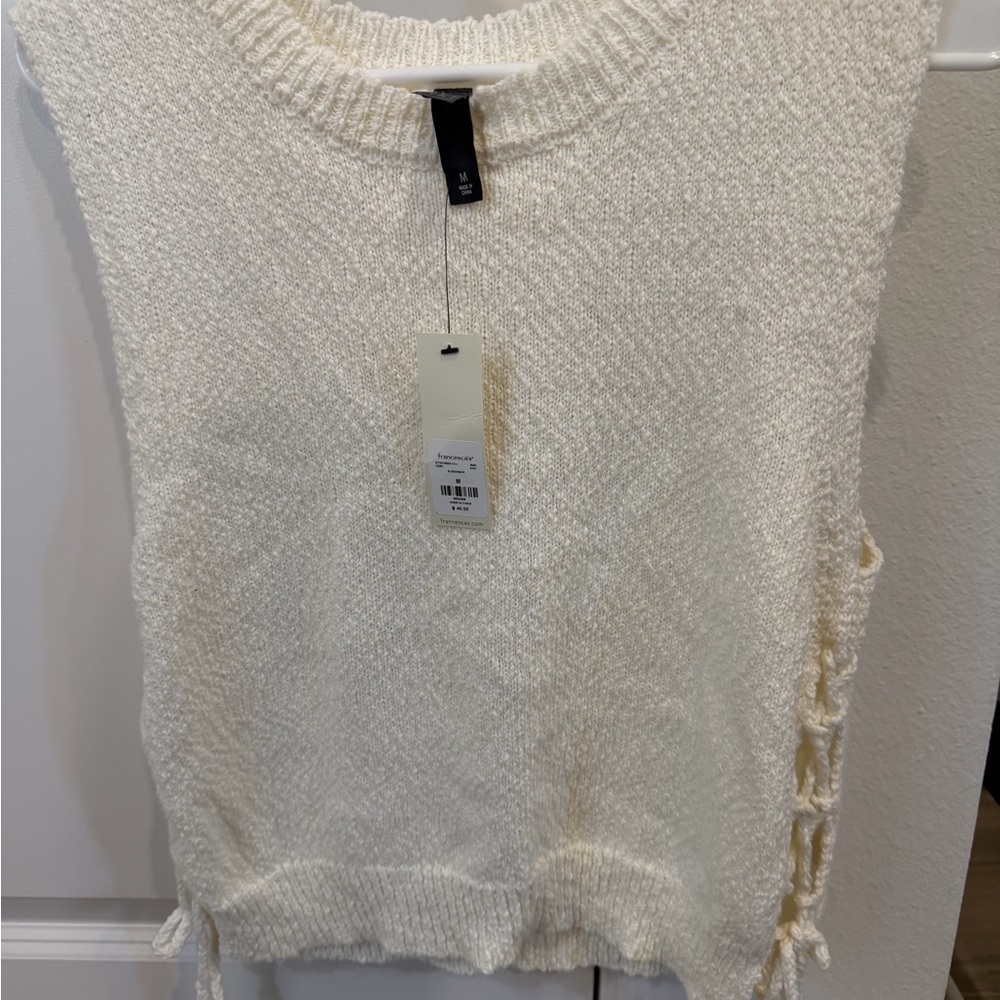Alya Cream Knit Sweater Vest